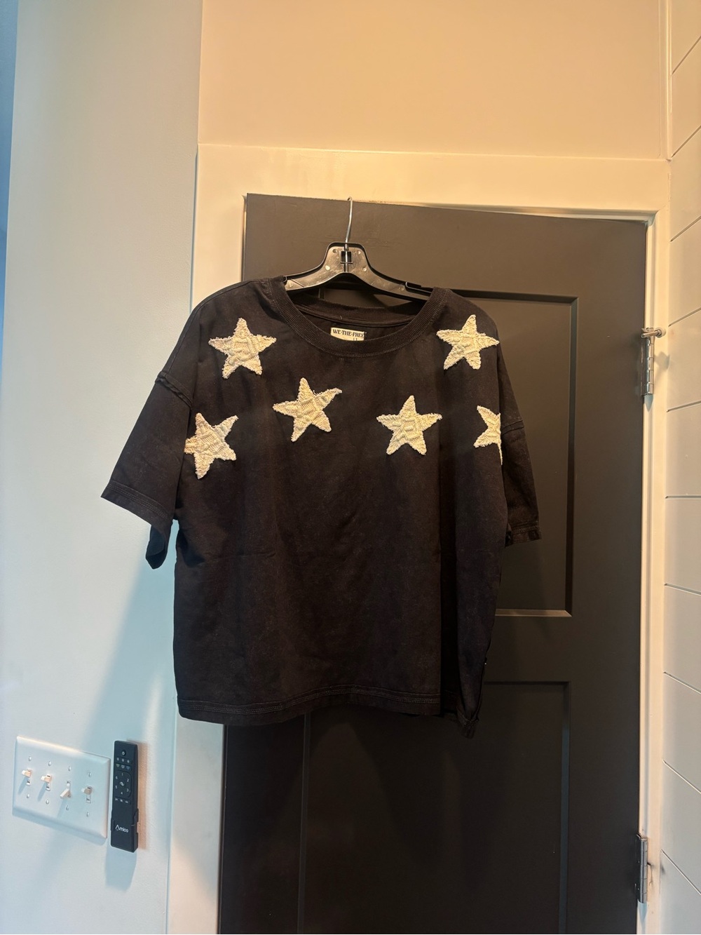 Free People We The Free So Into You Tee Medium Black Star Combo NWT Tunic Top - Picture 7 of 12